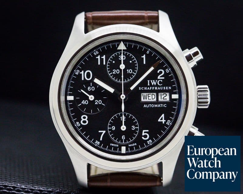 Image of IWC Pilot Chronograph SS Black Dial
