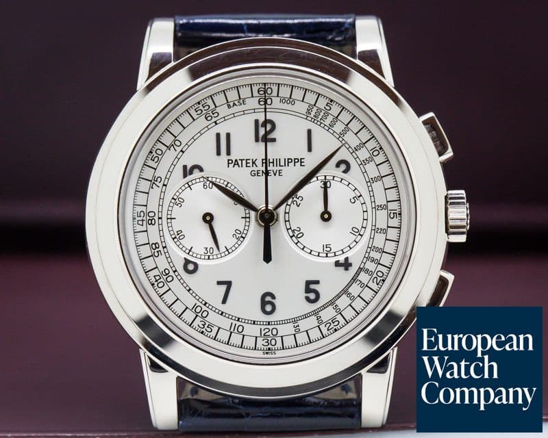 Image of Patek Philippe 5070 White Gold Chronograph UNPOLISHED 
