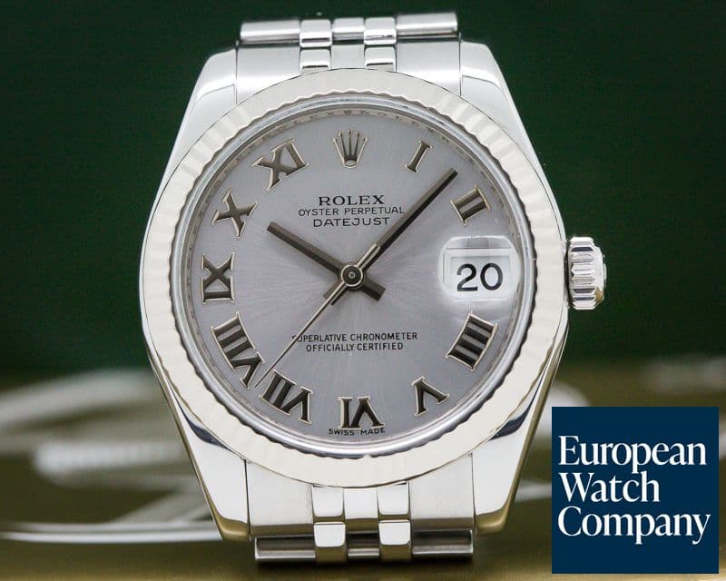 Image of Rolex Datejust Midsize Oyster Rhodium Roman Dial