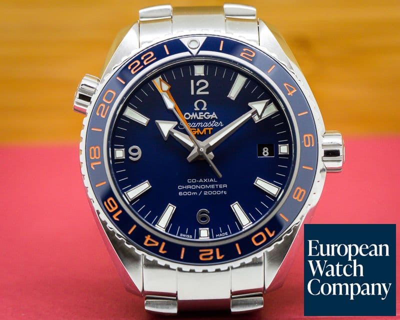 Image of Omega Seamaster Planet Ocean Good Planet GMT 600M Co-Axial Blue Dial UNWORN 