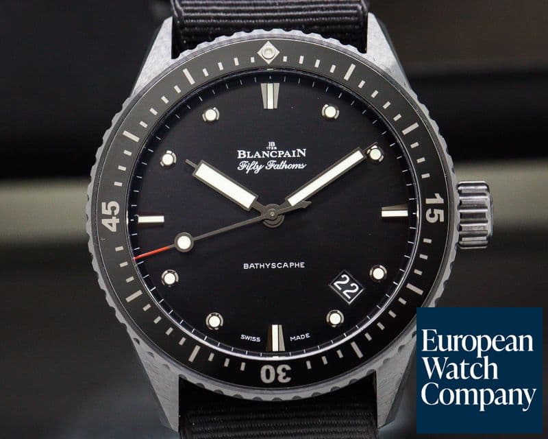 Image of Blancpain Fifty Fathoms Bathyscaphe Ceramic / Nato Strap