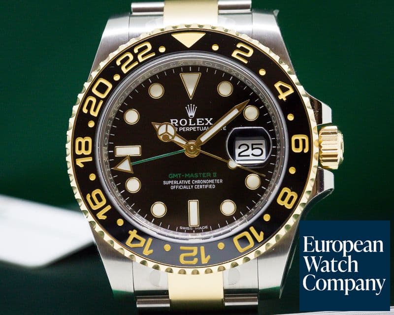 Image of Rolex GMT Master II  SS / 18K Yellow Gold Black Dial UNWORN