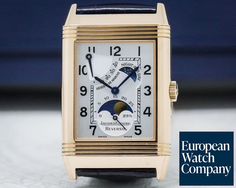 Image of Jaeger LeCoultre Reverso Sun Moon Power Reserve 18K Rose Gold