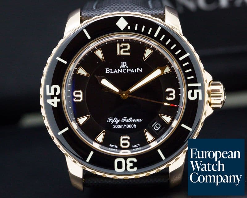 Image of Blancpain Fifty Fathoms 18K Rose Gold / Kevlar 