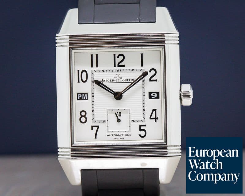 Image of Jaeger LeCoultre Reverso Squadra Hometime SS / Rubber Bracelet