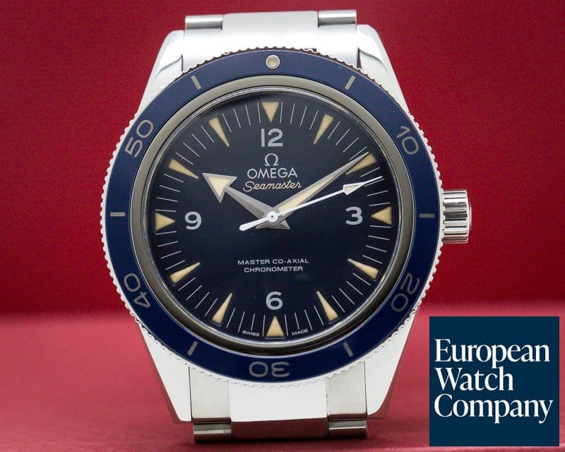Image of Omega Omega SeaMaster 300M Blue Dial Blue Bezel Co-Axial Titanium 41MM