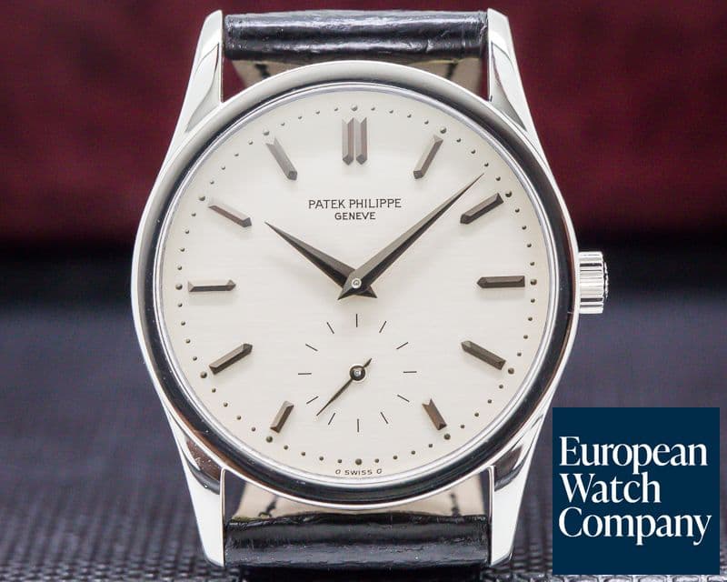 Image of Patek Philippe Calatrava Platinum Silver Dial PATEK SERVICED