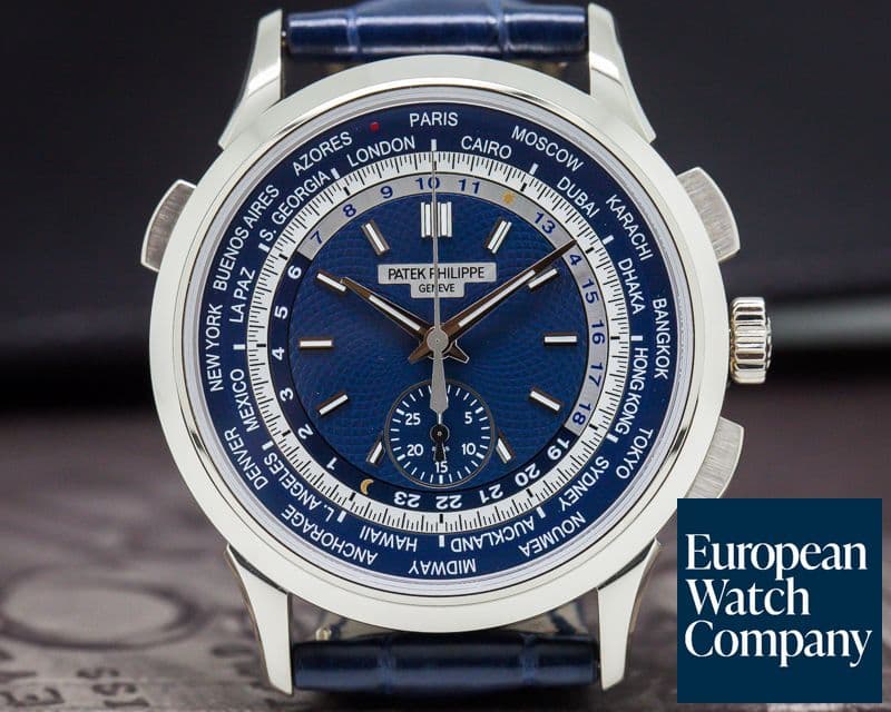 Image of Patek Philippe World Time Chronograph 18k White Gold 