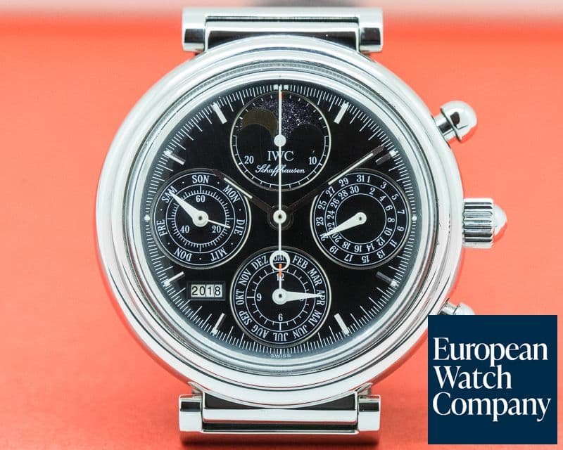 Image of IWC Da Vinci Perpetual Chronograph Black SS / Alligator  