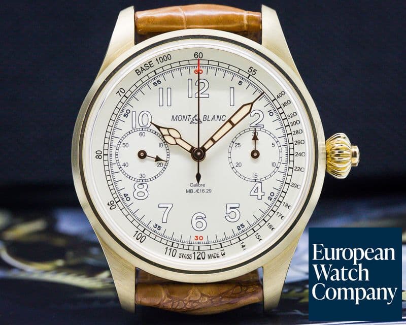 Image of Montblanc 1858 Monopusher Chronograph Tachymeter Bronze LIMITED UNWORN