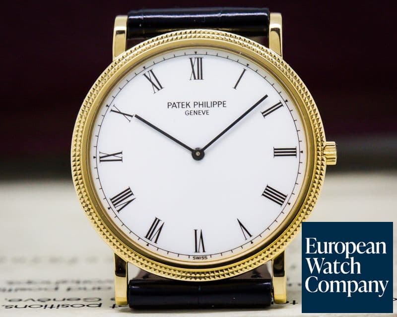Image of Patek Philippe Calatrava 18K Yellow Gold Manual Wind Silver Roman Dial