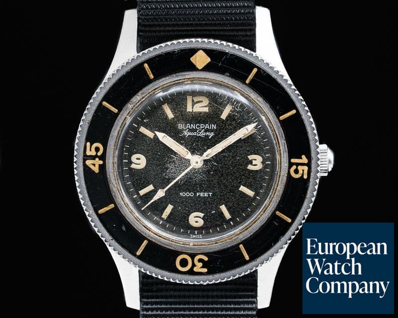 Image of Blancpain Vintage Fifty Fathoms Aqualung 1000FT "Jacques Cousteau" 41MM