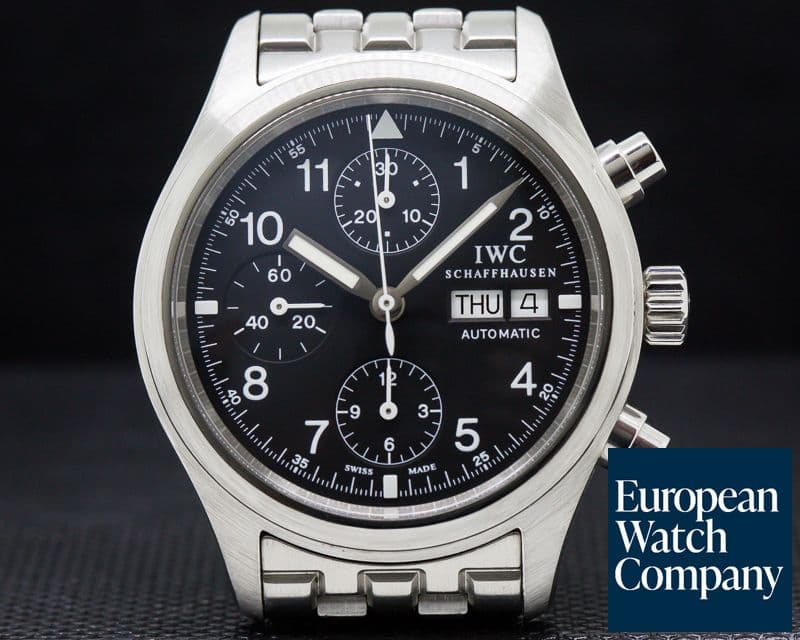 Image of IWC Pilot Chronograph Black Dial SS / SS