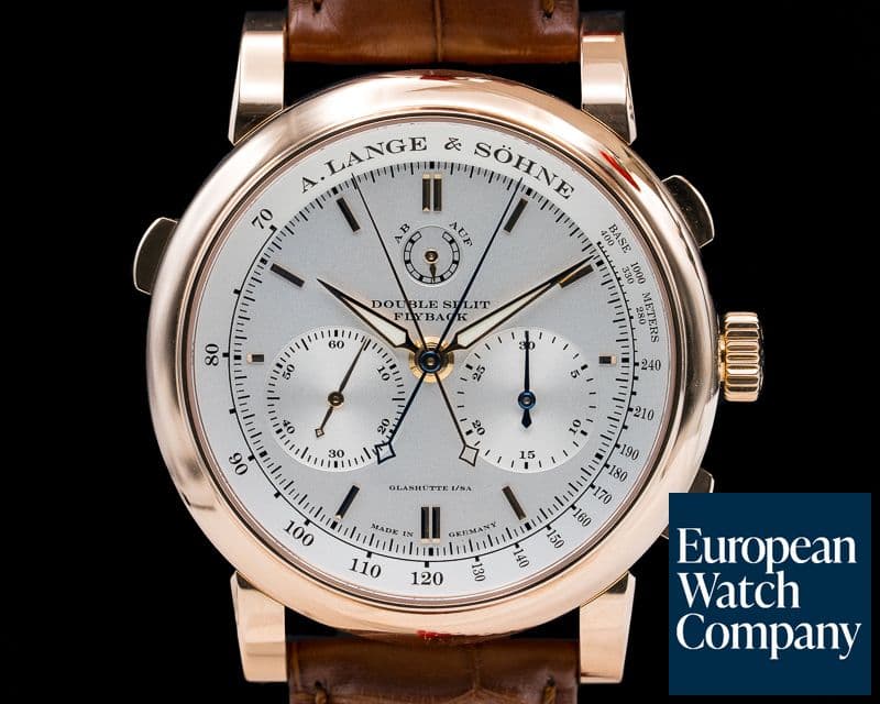 Image of A. Lange and Sohne Double Split Silver Dial Rose Gold 