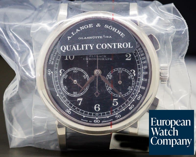 Image of A. Lange and Sohne 1815 Chronograph 18K White Gold BLACK DIAL SEALED 