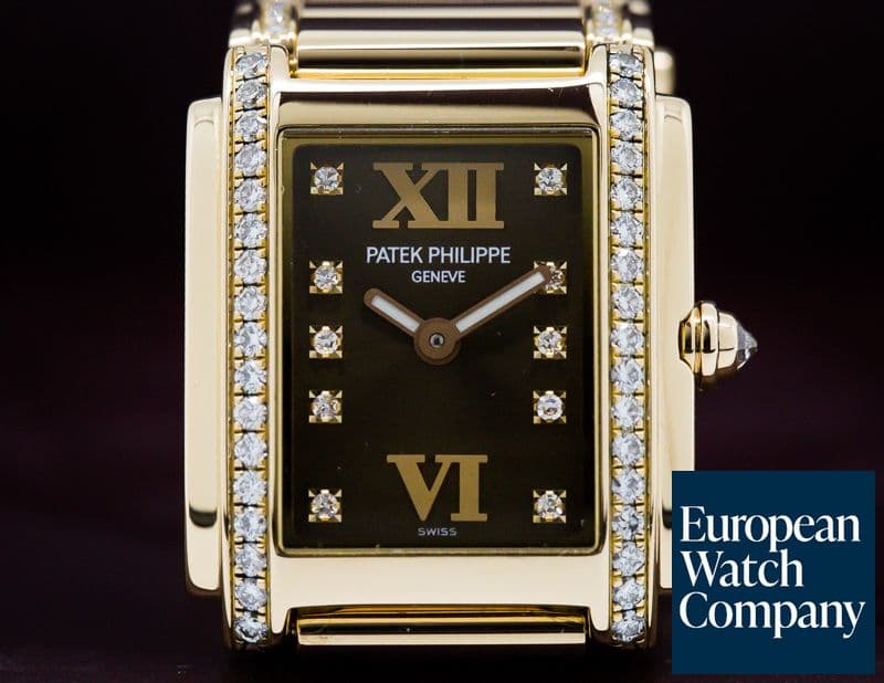 Image of Patek Philippe Ladies Twenty 4 18K RG / Diamond Brown Dial 