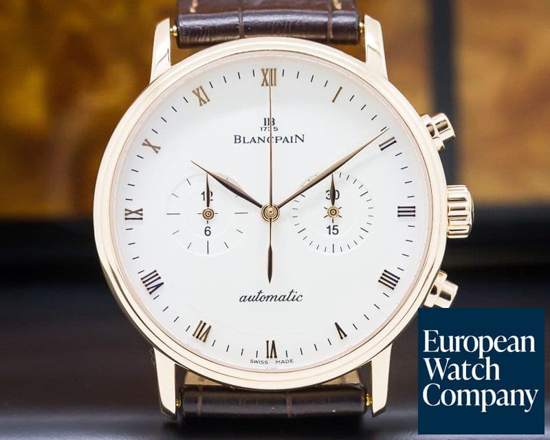 Image of Blancpain Villeret Chronograph 18K Rose Gold