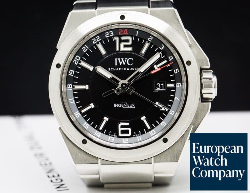 Image of IWC IW324402 Ingenieur Dual Time Black Dial SS 