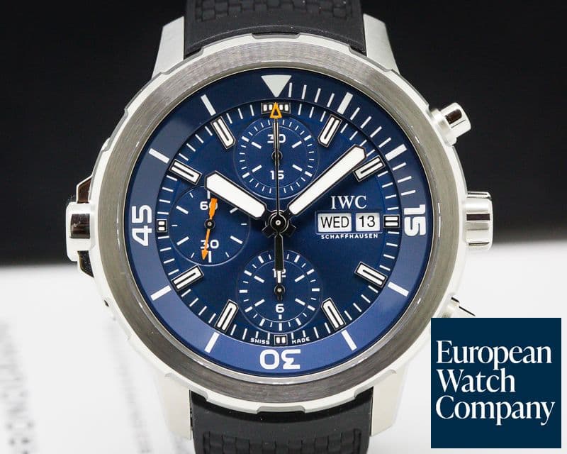Image of IWC Aquatimer Chronograph SS / Rubber Blue Dial 
