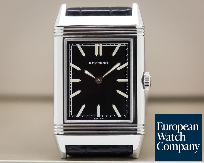 Image of Jaeger LeCoultre Grande Reverso "Tribute to 1931" Ultra Thin SS Black Dial