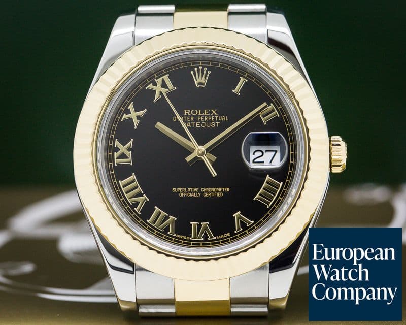Image of Rolex Datejust II 18K / SS Black Roman Dial 