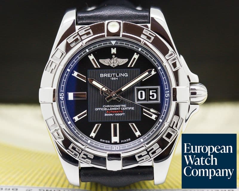 Image of Breitling Galactic 41 Black Dial SS / Strap
