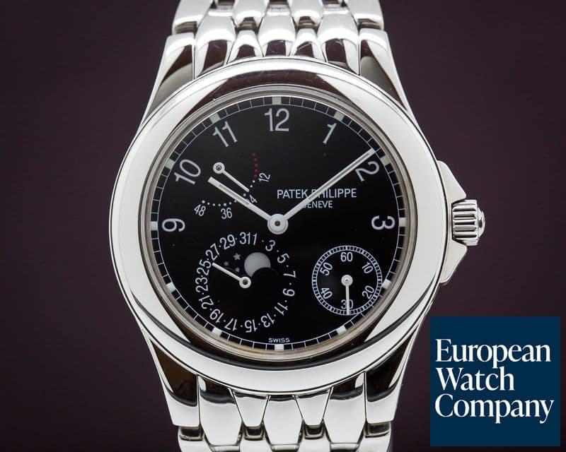 Image of Patek Philippe Power Reserve Moon Phase Black Dial SS / SS