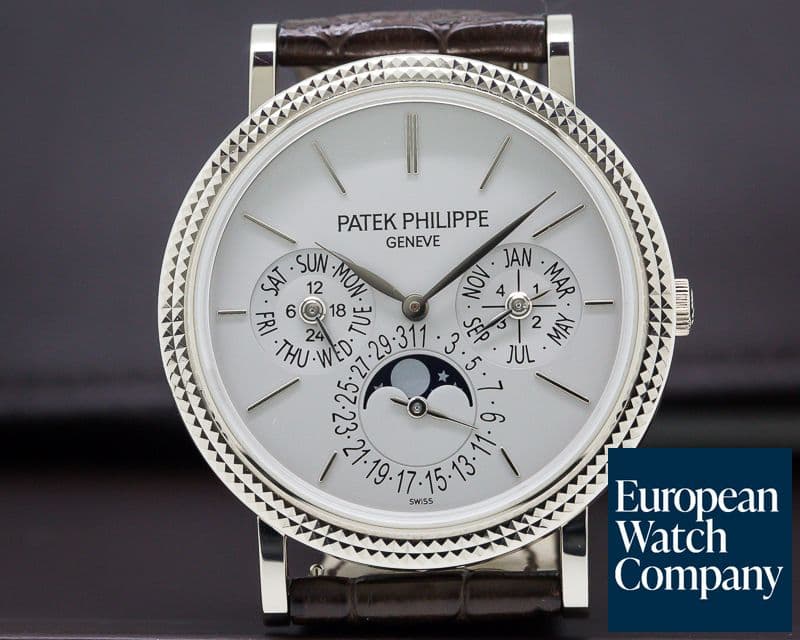 Image of Patek Philippe Perpetual Calendar Silver Dial 18K White Gold