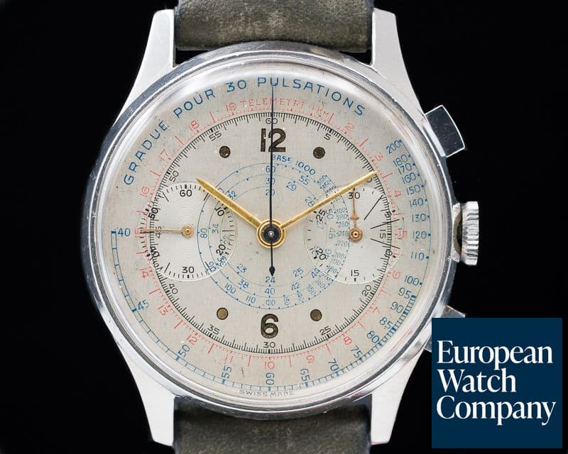 Image of Anonymous Vintage Oversized Chronograph Unsigned Dial SS