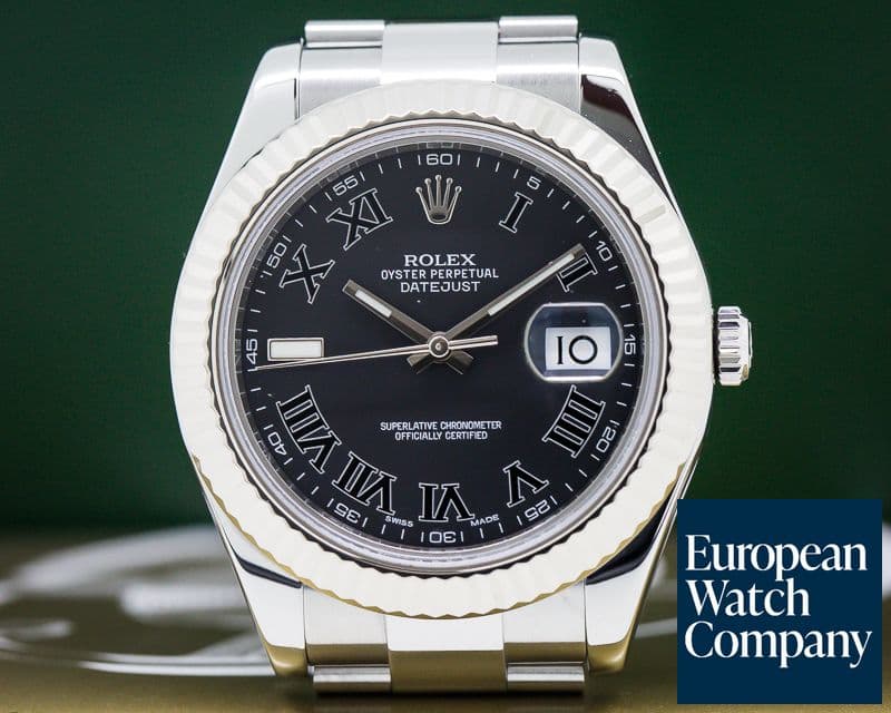 Image of Rolex Datejust II Black Roman Dial SS  