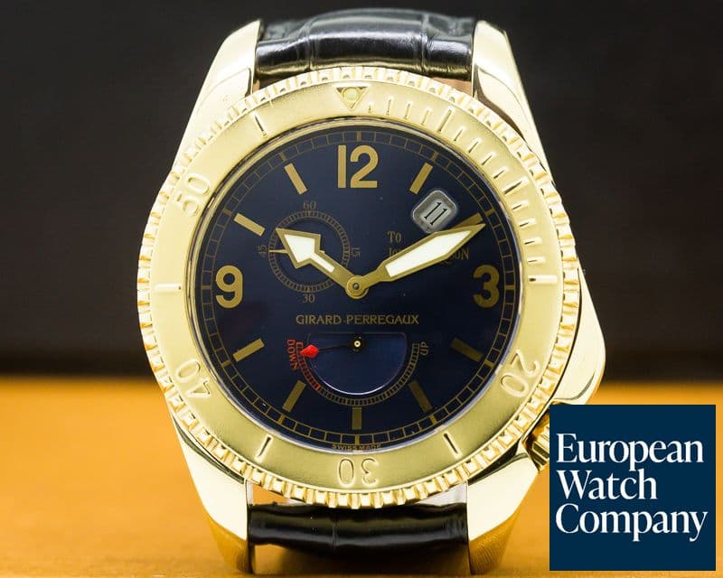 Image of Girard Perregaux Sea Hawk II John Harrison Blue Dial / Yellow Gold