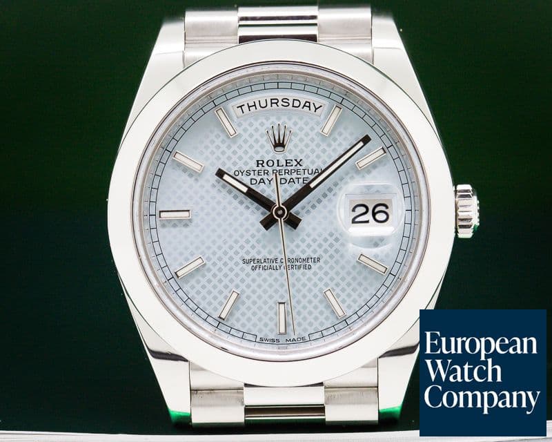 Image of Rolex Day Date Platinum Blue Dial 40mm