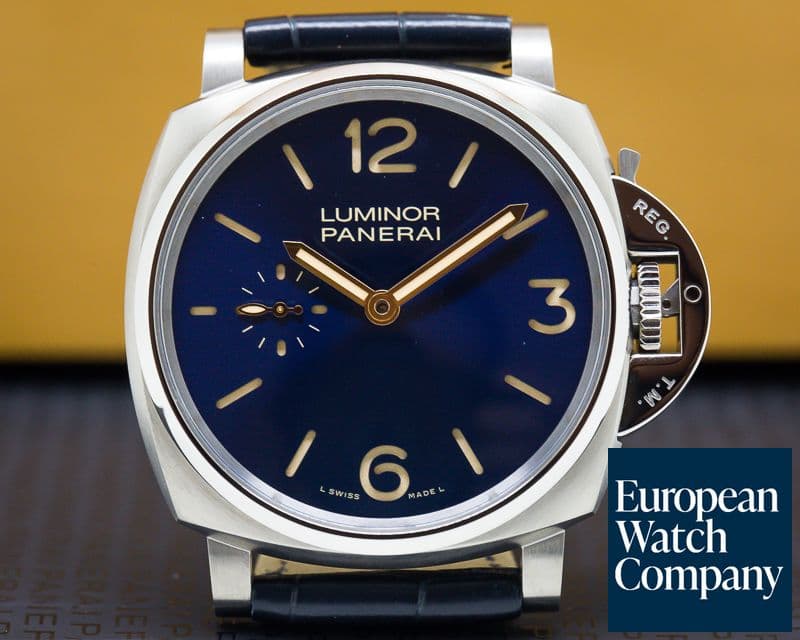 Image of Panerai Luminor Due 3 Days Titanio Blue Dial