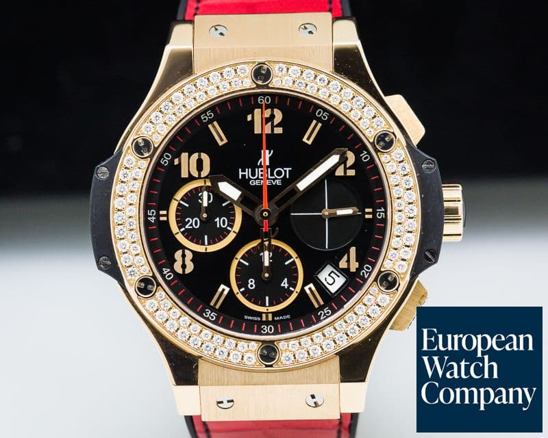 Image of Hublot Big Bang Rose Gold Diamonds / Black Dial