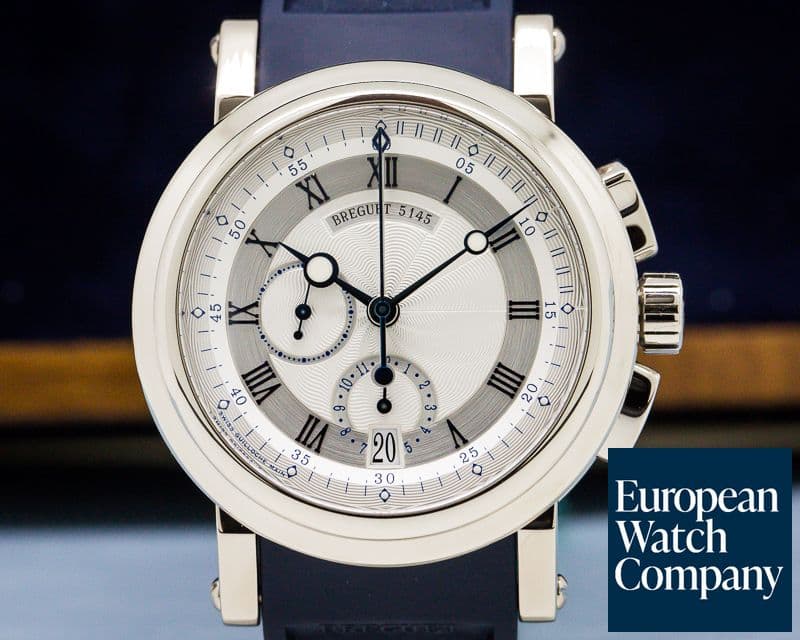 Image of Breguet Marine Chronograph 18K White Gold / Rubber