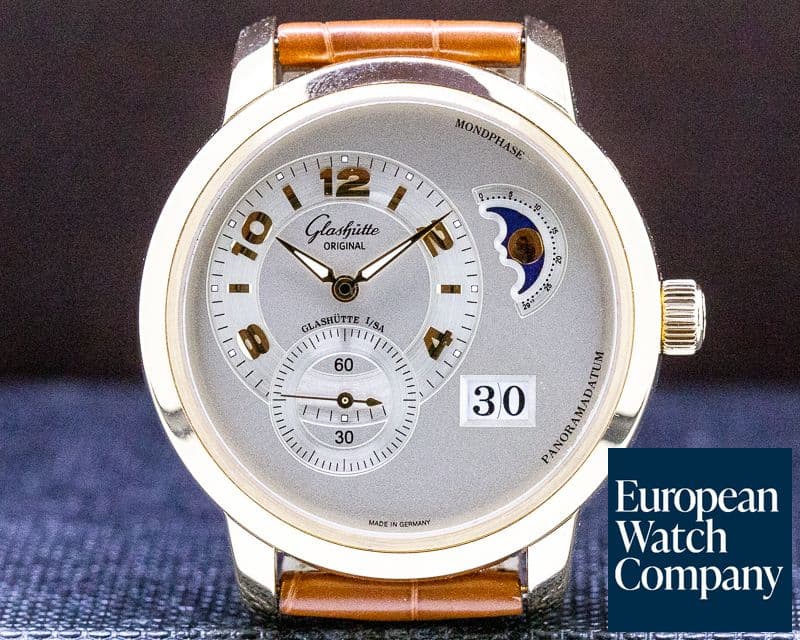 Image of Glashutte Original PanoMaticLunar XL 18K RG Silver Dial