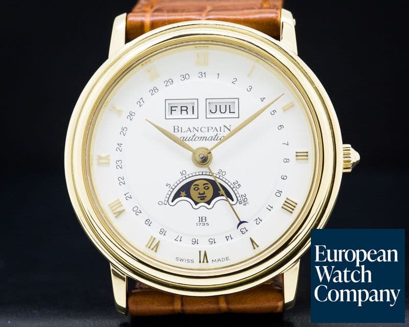 Image of Blancpain Triple Date Moon 18k Yellow Gold 34MM 