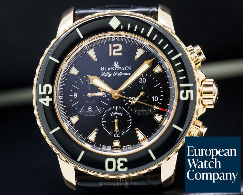 Image of Blancpain Fifty Fathoms Chronograph 18K Rose Gold