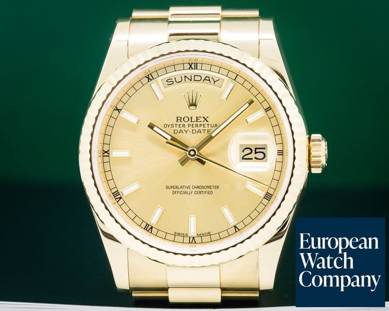 Image of Rolex Day Date President Champagne Dial 18K Yellow Gold 