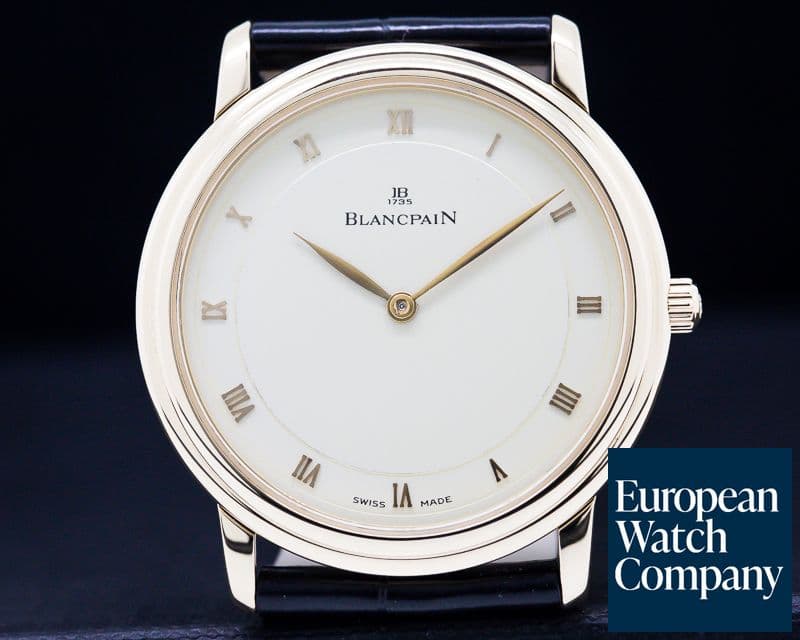 Image of Blancpain Villeret Ultra Slim "Off Center Caliber 71" 18K Rose Gold