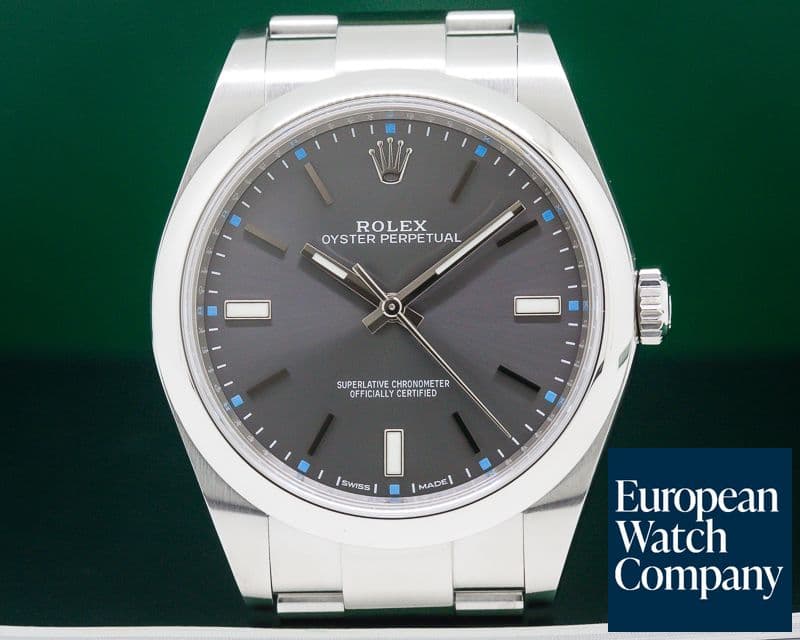 Image of Rolex Oyster Perpetual SS Dark Rhodium Dial 