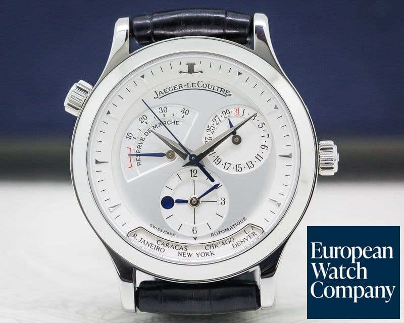 Image of Jaeger LeCoultre Master Geographic Steel Silver Dial / Deployment 