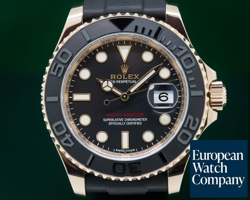 Image of Rolex Yacht Master 18K Rose Gold / Rubber 