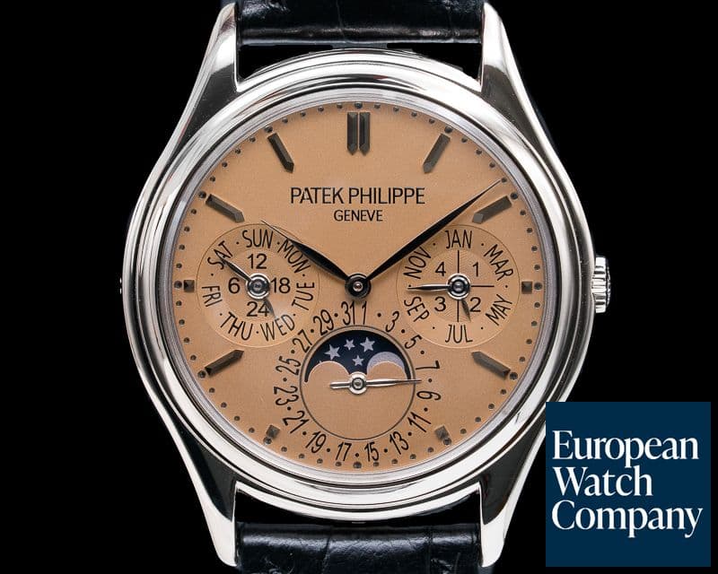 Image of Patek Philippe Perpetual Calendar SALMON DIAL 18K White Gold EXTREMELY RARE 