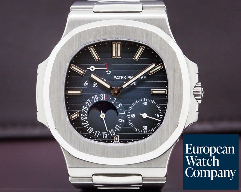 Image of Patek Philippe Jumbo Nautilus Moonphase Power Reserve SS