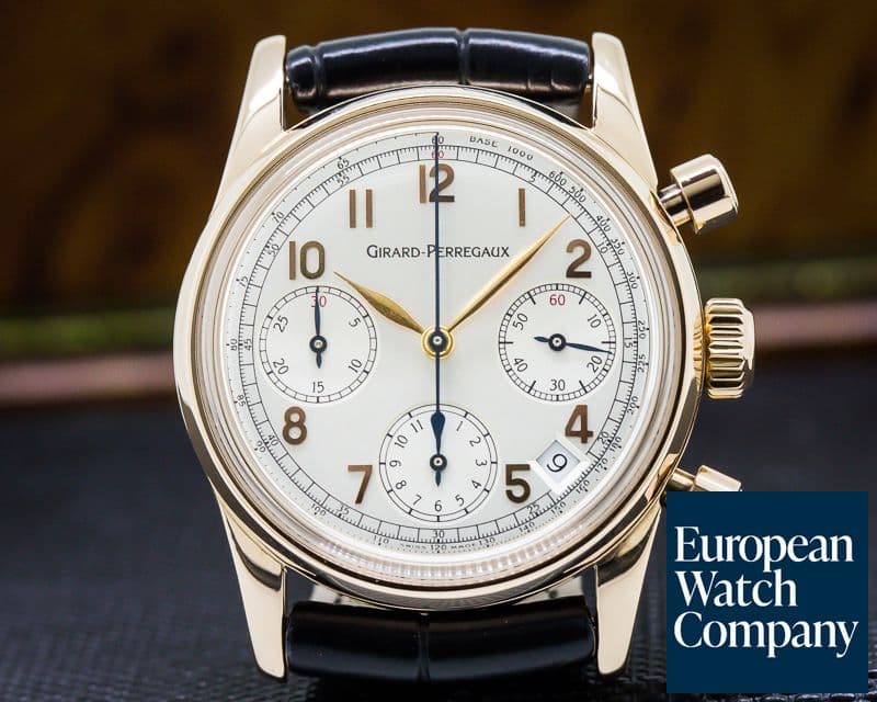 Image of Girard Perregaux Chronograph 18K Rose Gold Silver Dial 
