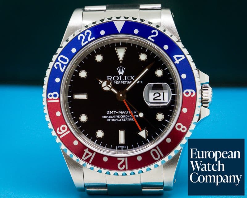 Image of Rolex 16700 GMT Master Red / Blue Pepsi Bezel FULL SET
