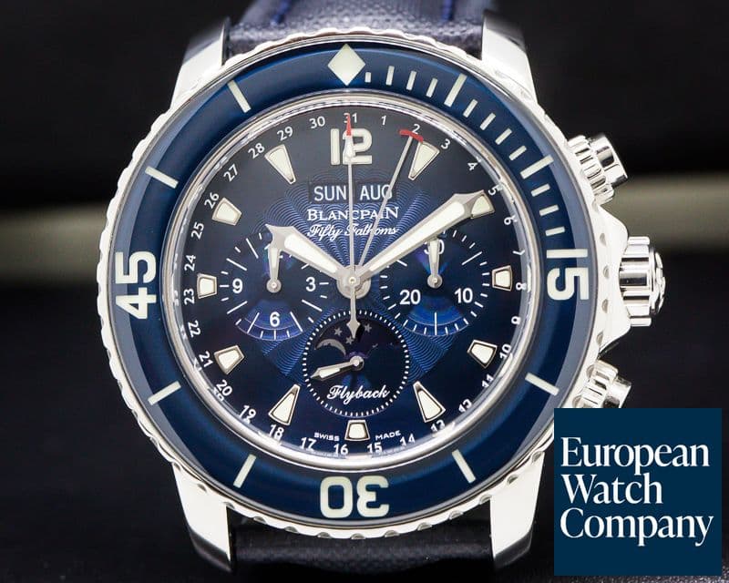 Image of Blancpain Fifty Fathoms Complete Calendar Flyback SS / Blue Dial
