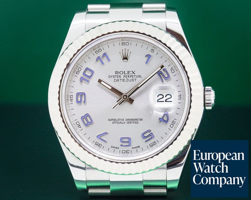 Image of Rolex Datejust II Silver Dial Blue Arabic SS
