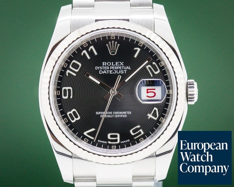 Image of Rolex Datejust Black Concentric Arabic Dial SS 36MM
